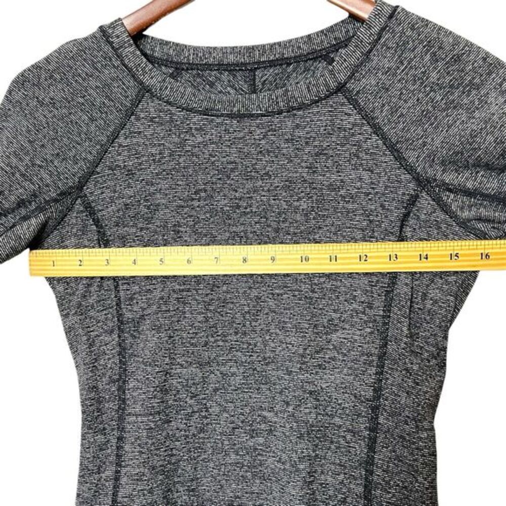 Lululemon Race Your Pace Long Sleeve Shirt In Wee‎ Stripe Heathered Black Size 4 - Picture 9 of 10